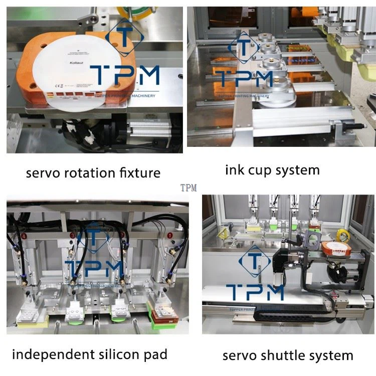Multi-colors Sides Router Cover Servo Pad Printing Machine